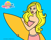 Dibujo Barbie va a surfear pintado por lisalexsta