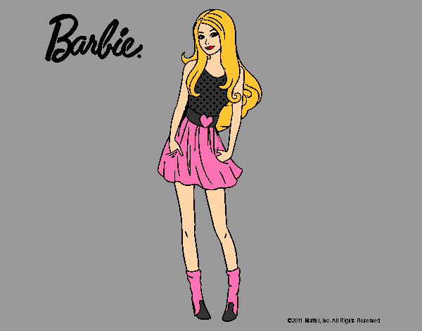 Dibujo Barbie veraniega pintado por MeliBarbie