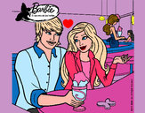 Dibujo Barbie y su amigo en la heladería pintado por MICHOLO