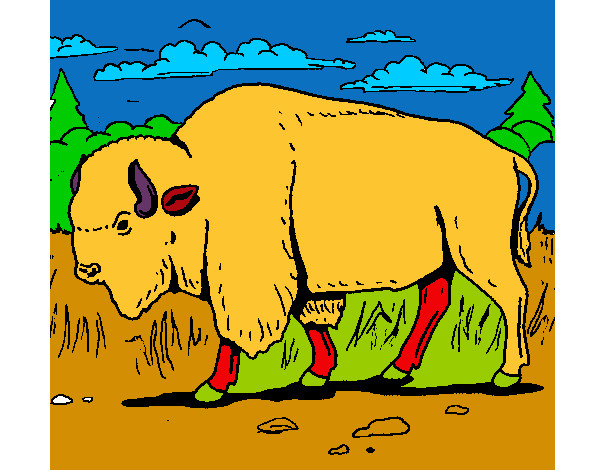 Dibujo Búfalo  pintado por joseramon