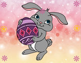 Dibujo Conejo con huevo de pascua pintado por rinni18