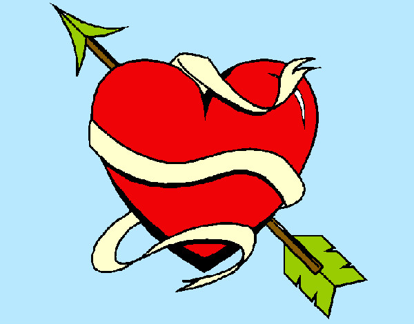 Dibujo Corazón con flecha pintado por teresTESSA