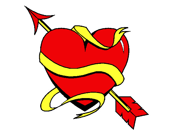 Dibujo Corazón con flecha III pintado por Rocio_26
