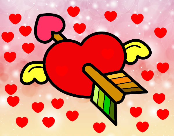 Dibujo Corazón de San Valentín pintado por teresTESSA
