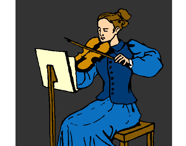 Dibujo Dama violinista pintado por manidenise