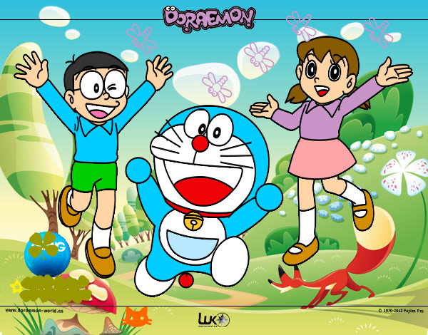 Dibujo Doraemon y amigos pintado por Yanii