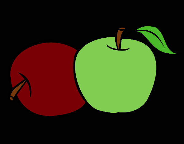 Dibujo Dos manzanas pintado por Beleem