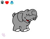 Dibujo Elefante 3 pintado por franciely