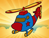 Dibujo Helicóptero con una estrella pintado por oscaritoos