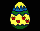 Dibujo Huevo con corazones pintado por Beleem