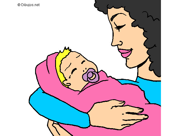 Dibujo Madre con su bebe II pintado por rocio120