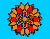 Dibujo Mándala con forma de flor weiss pintado por fatimaprin