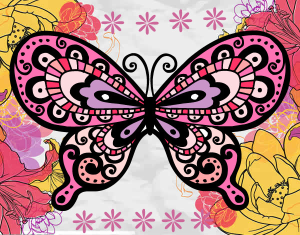 Dibujo Mariposa bonita pintado por risitapop