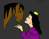 Dibujo Princesa y caballo pintado por Beleem