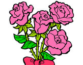 Dibujo Ramo de rosas pintado por -alejo-