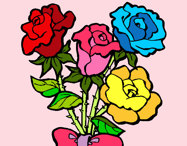 Dibujo Ramo de rosas pintado por teresTESSA