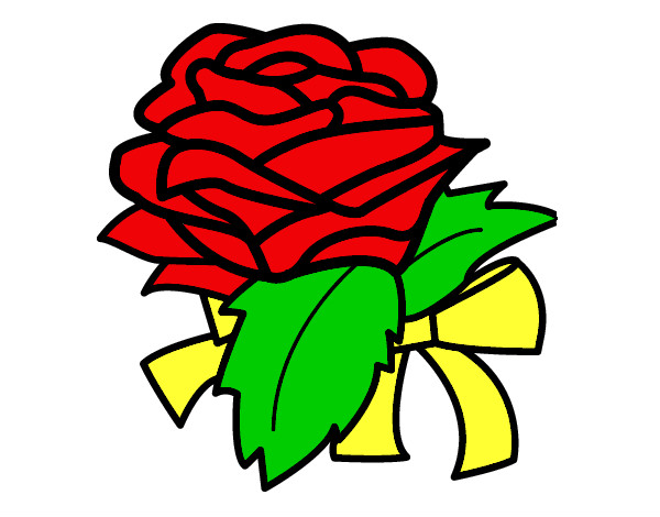 Dibujo Rosa, flor pintado por mailin40