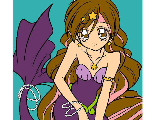 Dibujo Sirena 3 pintado por manidenise