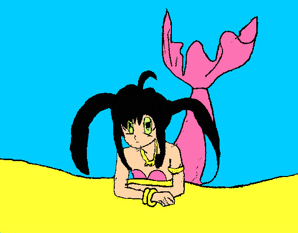 Dibujo Sirena tumbada pintado por Natica 