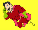 Dibujo Superhéroe volando pintado por fatimaprin
