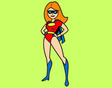 Dibujo Superheroina pintado por LILI