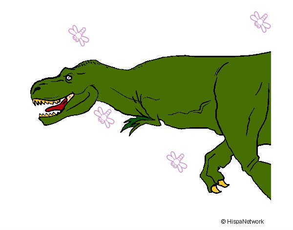 Dibujo Tiranosaurio rex pintado por teresTESSA