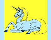 Dibujo Unicornio sentado pintado por Yessycka