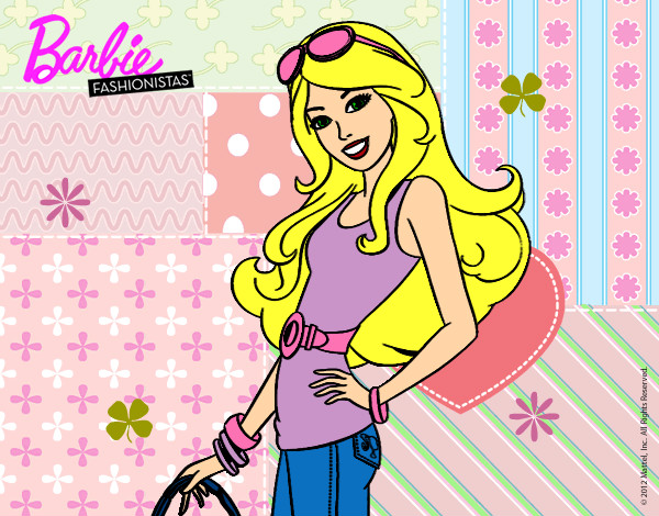 Dibujo Barbie casual pintado por monimarcel