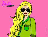 Dibujo Barbie con gafas de sol pintado por Helga
