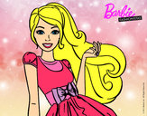 Dibujo Barbie con su vestido con lazo pintado por rinni18