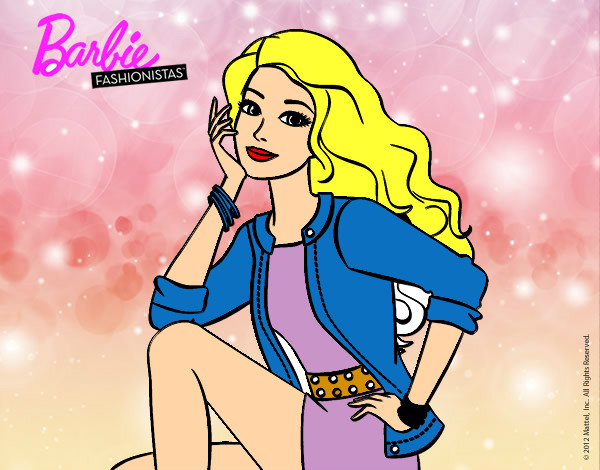 Dibujo Barbie súper guapa pintado por galletita2