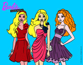 Dibujo Barbie y sus amigas vestidas de fiesta pintado por hector2005