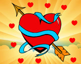 Dibujo Corazón con flecha III pintado por isaela