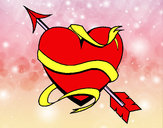 Dibujo Corazón con flecha III pintado por lulit