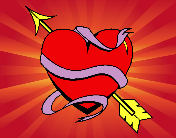 Dibujo Corazón con flecha III pintado por paola4455
