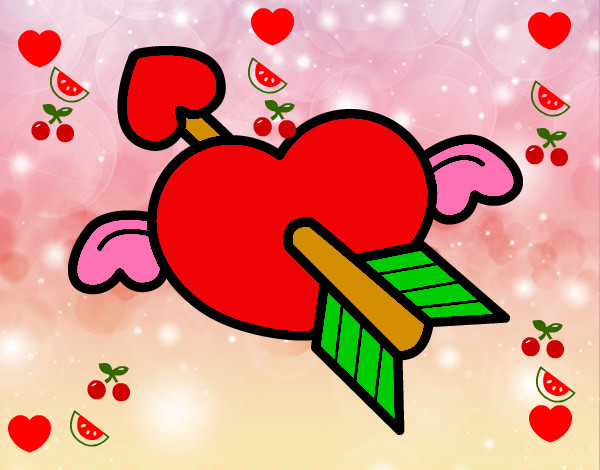 Dibujo Corazón de San Valentín pintado por melanieq