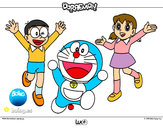 Dibujo Doraemon y amigos pintado por gonzaloib