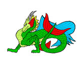 Dibujo Dragón de mar pintado por Dinopingu