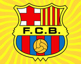 Dibujo Escudo del F.C. Barcelona pintado por hora90ale