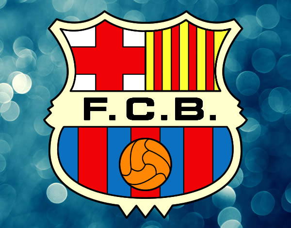 Dibujo Escudo del F.C. Barcelona pintado por  katrina80