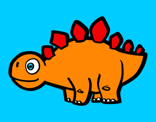 Dibujo Estegosaurio joven pintado por lucas2000