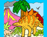 Dibujo Familia de Tuojiangosaurios pintado por EPUL