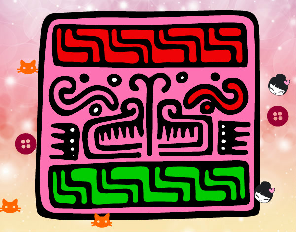 Dibujo Inscripción maya pintado por melanieq