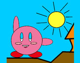 Dibujo Kirby en un día soleado pintado por diegoescor