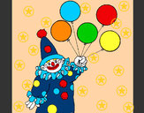 Dibujo Payaso con globos pintado por Michelle26