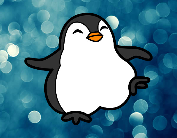Dibujo Pingüino bailando pintado por sil10