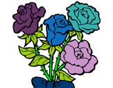 Dibujo Ramo de rosas pintado por erixuuuu