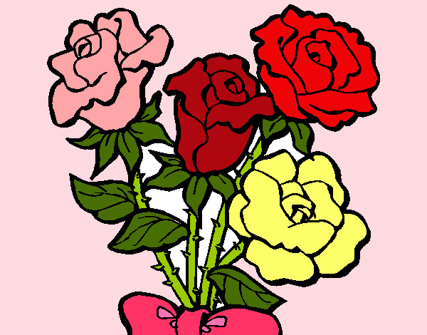 Dibujo Ramo de rosas pintado por maria2eco