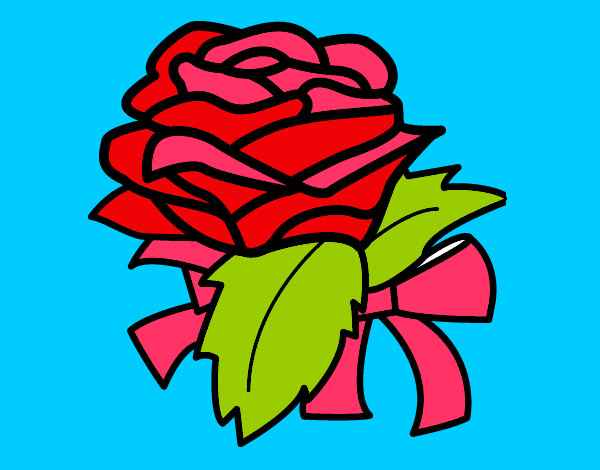 Dibujo Rosa, flor pintado por kerryangie