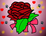 Dibujo Rosa, flor pintado por melulinda